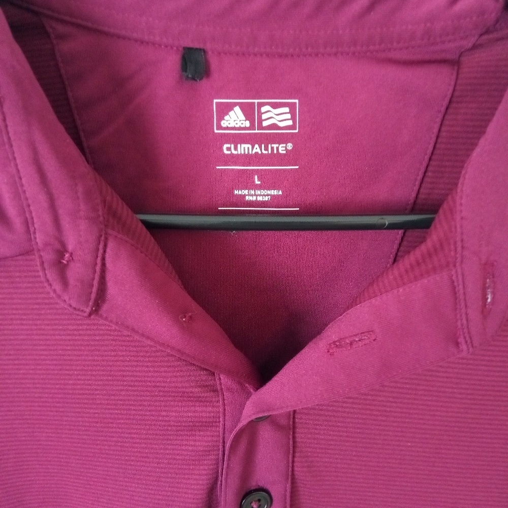 ADIDAS MENS RED POLO - Picture 4 of 6